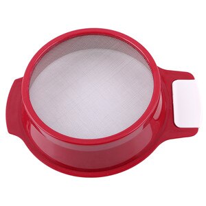 1pc Ultra-fijne Roestvrijstalen Gaas Zifter Handleiding Zeven Plastic Meel Shaker met Schrapers Keuken Gadget Bakken Tools: Default Title