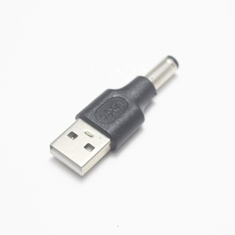 Juego de USB de uso común, conector hembra de 5,5x2,1/5,5x2,1mm a enchufe macho USB 2,0, adaptador de alimentación de CC macho a hembra, 1 ud.