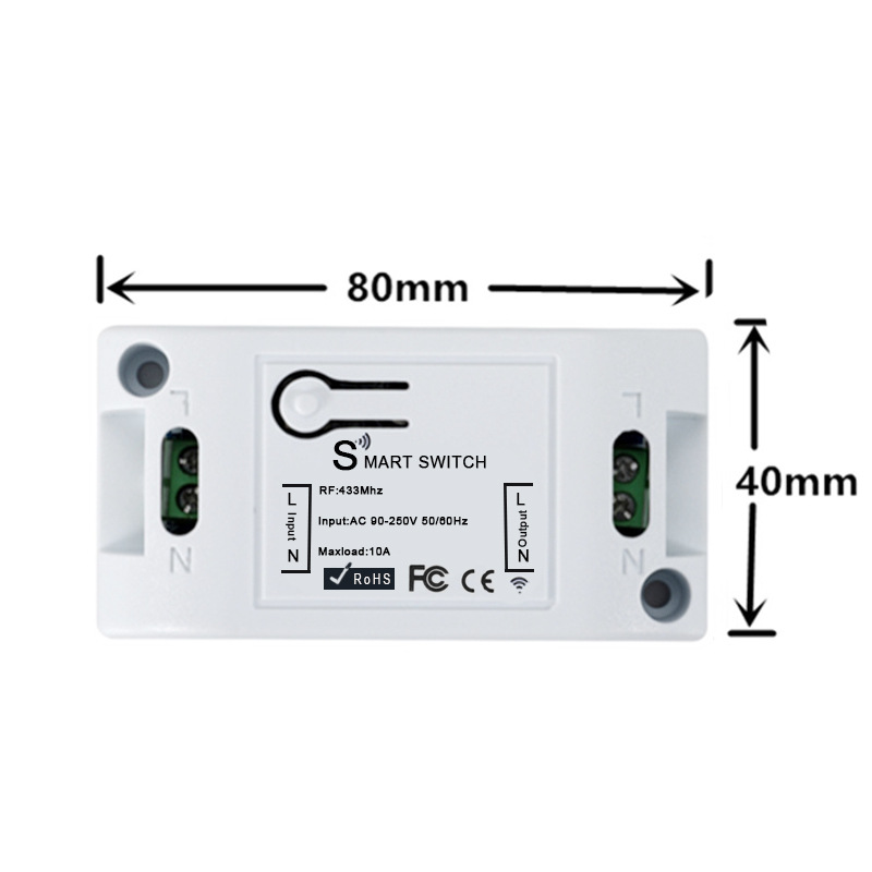 Interruptor táctil inalámbrico inteligente 1/2/3Gang 433Mhz RF interruptor de luz Panel inalámbrico Control remoto 10A/1100W transmisor receptor