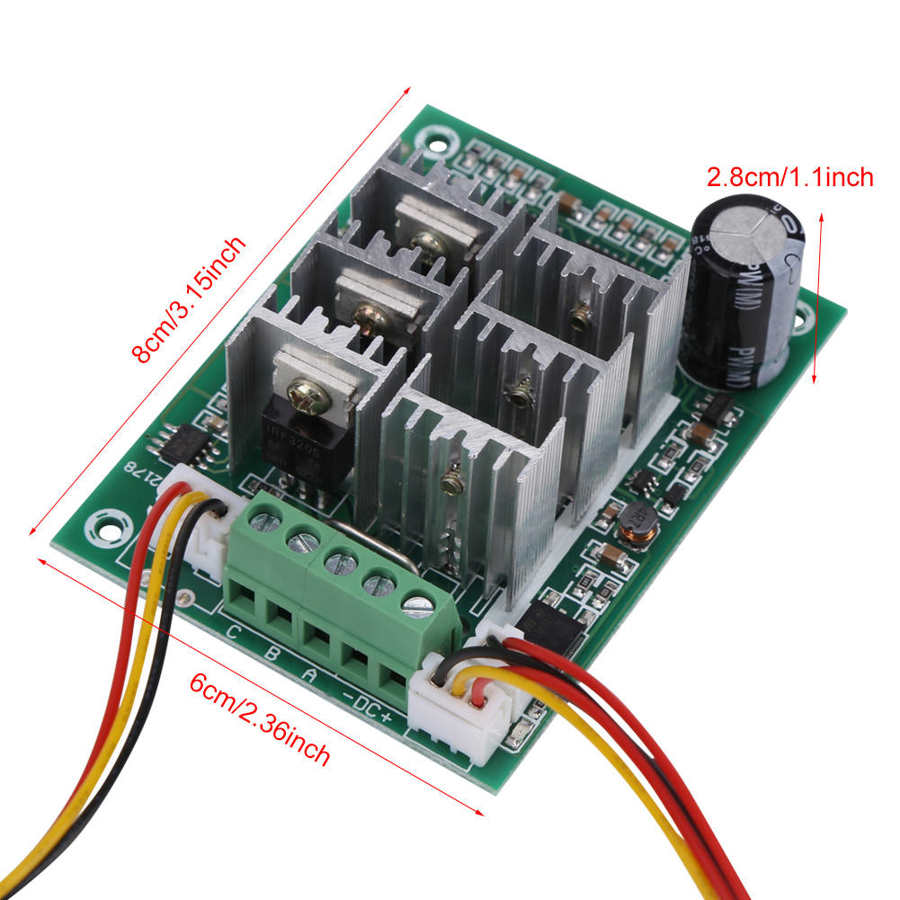 DC 5V-36V 15A 3 Phase Brushless Motor Speed Control CW CCW Reversible Switch motor regulator Motor Speed Controller