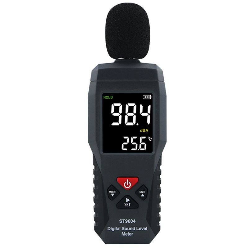 Mini digital lyd støjmåler lcd display måling 30-130db støj måleinstrument decibel tester  st9604