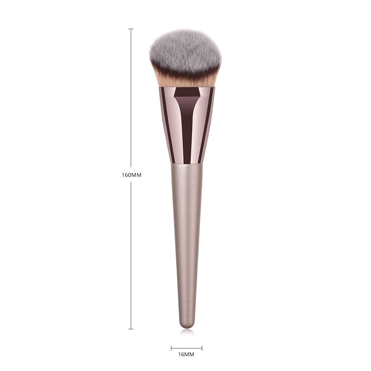 Luxe champagne make-up kwast voor foundation, multifunctionele make-up kwast, cosmetica en beautytools