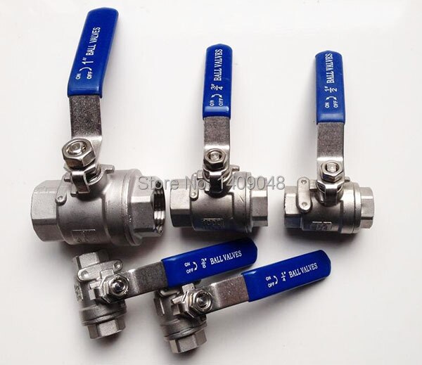 GOGO Type 2PC stainless steel ball valve DN32 Female thread 1 1/4 inch BSP SS304 201 316 2 way Control Ball Valve