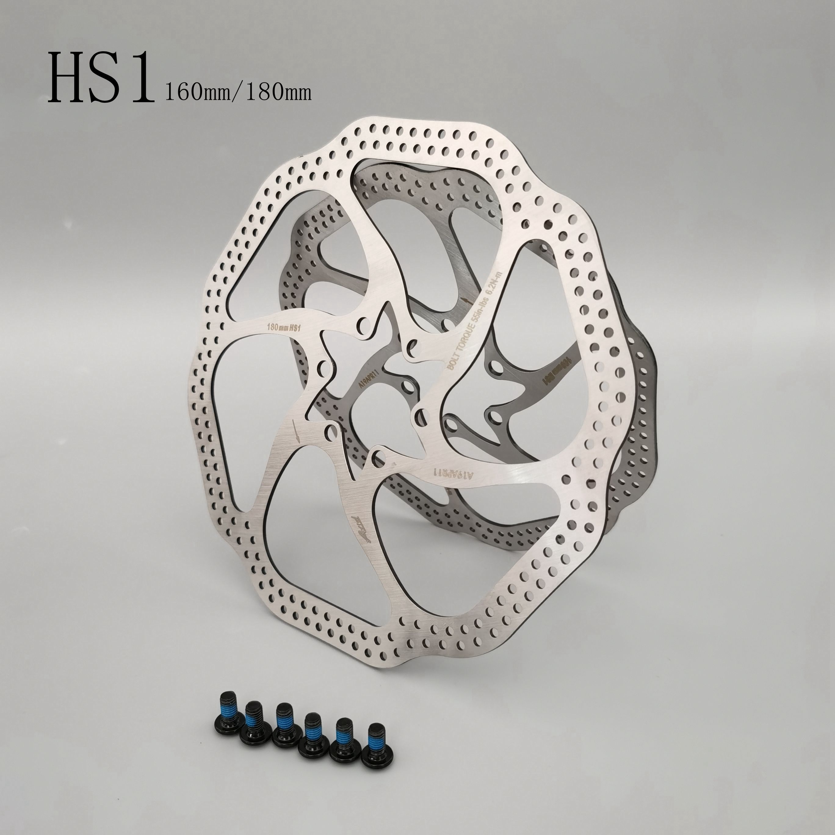 Hs1 180mm/160mm 6 tum rostfritt stål rotor skivbroms för mtb mountain road cruiser cykel cykel delar