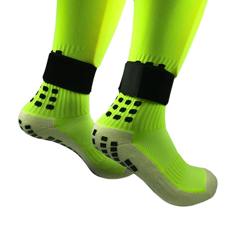 Outdoor Sport Beschermende Kleding Enkel Ondersteuning Voetbal Sok Leggings Guards Guards Kalf Vaste Riem Paar