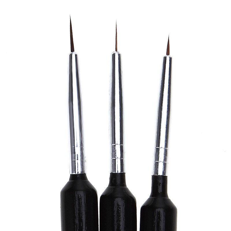 3Pcs Nail Art Penselen Acryl Franse Schilderen Bor Grandado 3pcs nail art penselen acryl franse schilderen bor grandado