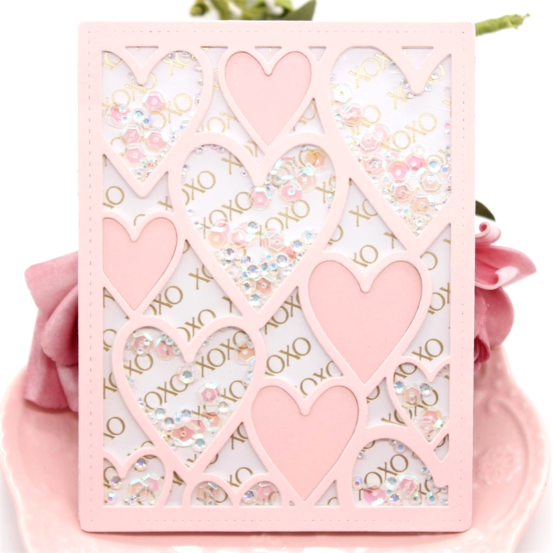 KLJUYP Heart-shaped Frame Metal Cutting Dies Scrapbook Paper Craft Decoration dies scrapbooking