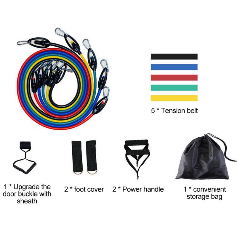 11 Stuk Fitness Rally Trekken Touw Workout Fitness Apparatuur Fitness Elastische Band Weerstand Bands Voor Sport Booty Verbod