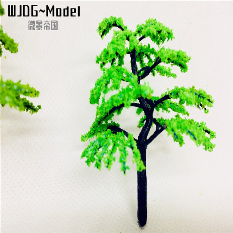 wiking100artificial Plastic model trees Architecture 9.5cm ABS plastic for railroad model train layoutGarden street trees: Light green