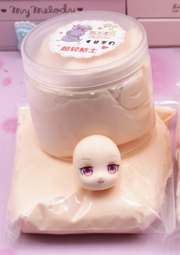 100g ultra-light clay soft clay DIY doll mud dry polymer doll skin plasticine safety sculpture clay: pink skin 100g 1bag