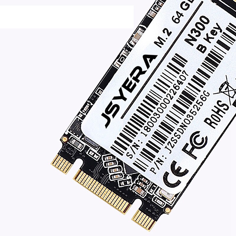 JSYERA 64GB NGFF M.2 SSD 2280 M.2 B Key Interface SATA Protocol Solid State Drive, Suitable for Desktop / Laptop