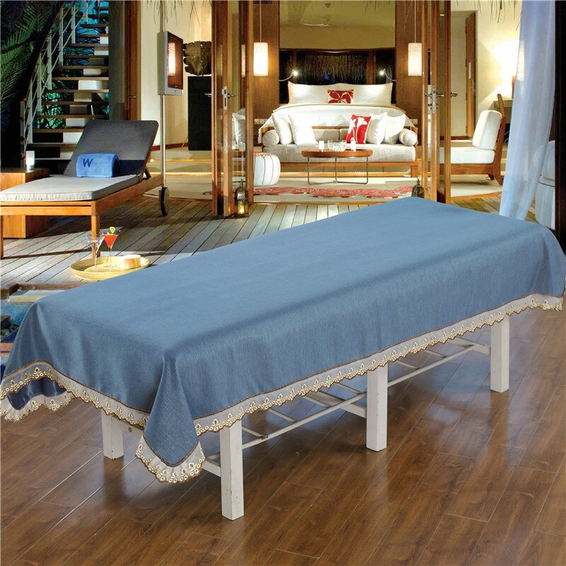 Premium Massage Tafel Lakens, Fijn Linnen, Schoonheidssalon Bed Cover. Geen Verkleuring, Geen Bal, Geen Krimp, Kant Zoom Type