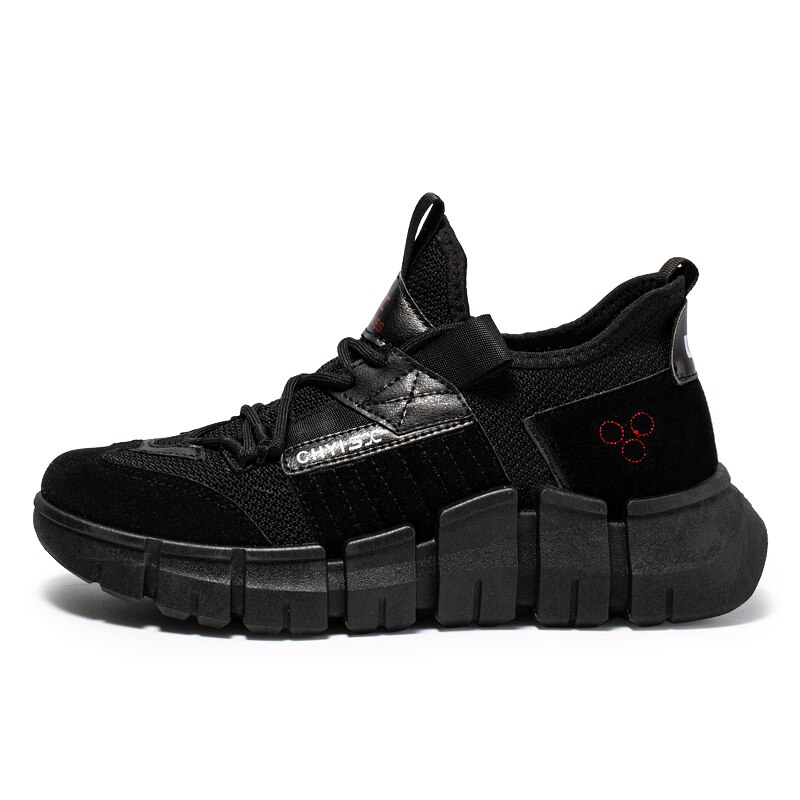 Basket Homme nouveaux hommes Tennis chaussures respirant épais baskets Fitness Sport mâle Air maille chaussures Tenis Masculino: Black / 10