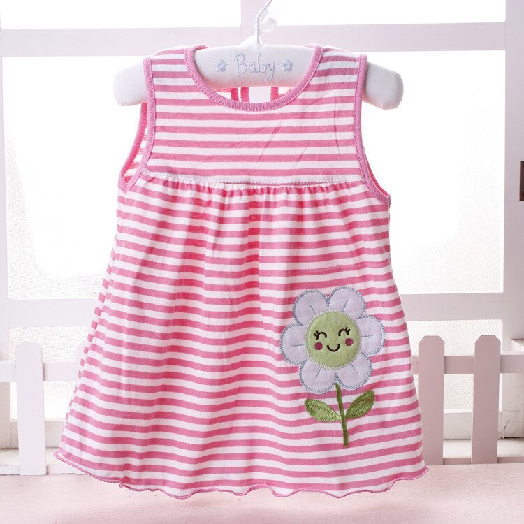 1-3 t vestido da menina do bebê sem mangas infantil meninas vestido de verão estilo princesa algodão roupas vestido de bebê meninas roupas: Laranja