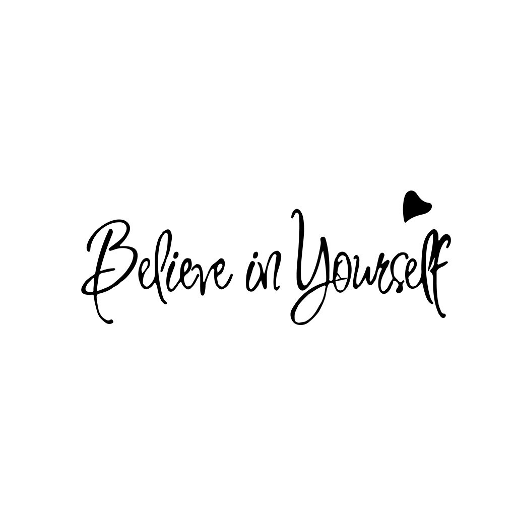 Wall Decals Believe In Yourself Letter Wall Stickers Inspirational For Home Decor Decorative Removable: Default Title