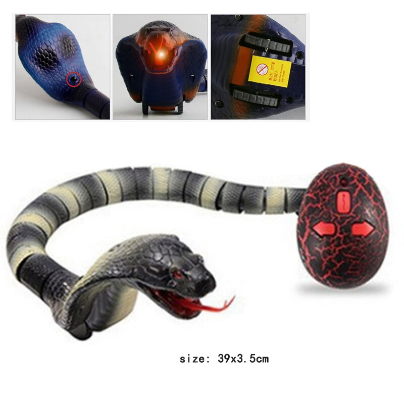 Robots de serpiente a Control remoto para niños y niñas, juguete de simulación de broma, Cobra eléctrica, de 5, 6, 7 y 8 años: B