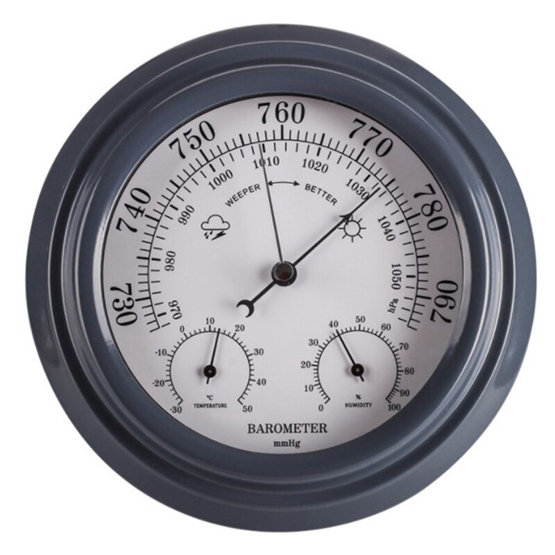 3 in 1 Thermometer Hygrometer Barometer Wall Hanging Weather Station Digital Indoor Atmospheric Pressure Meter: Default Title