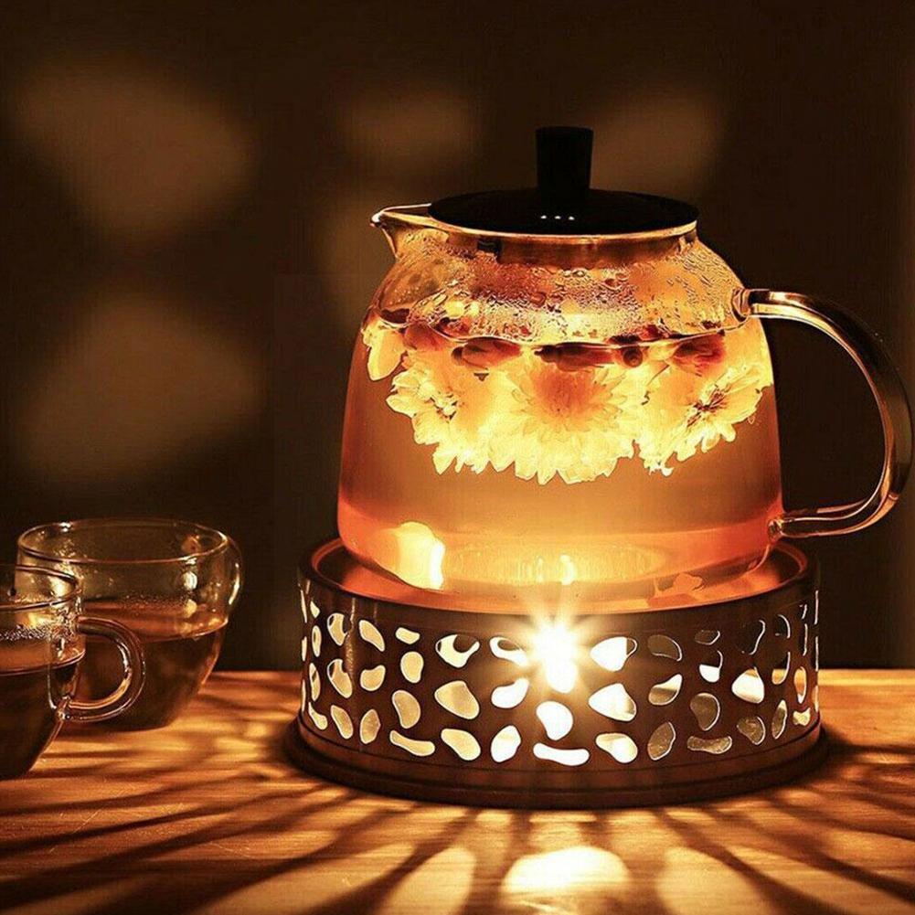 Draagbare Warmer Thee Houder Duurzaam Staal Kaars Warmer Base Thee Trivets Koffie Theepot Warmer Licht Verwarming Houder K5N3