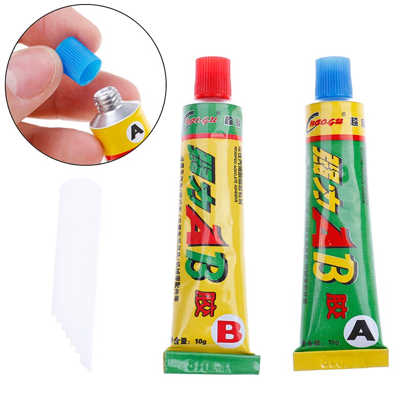 2 pièces Super forte époxy colle transparente résine adhésive colle immédiate (A + B ) Craft