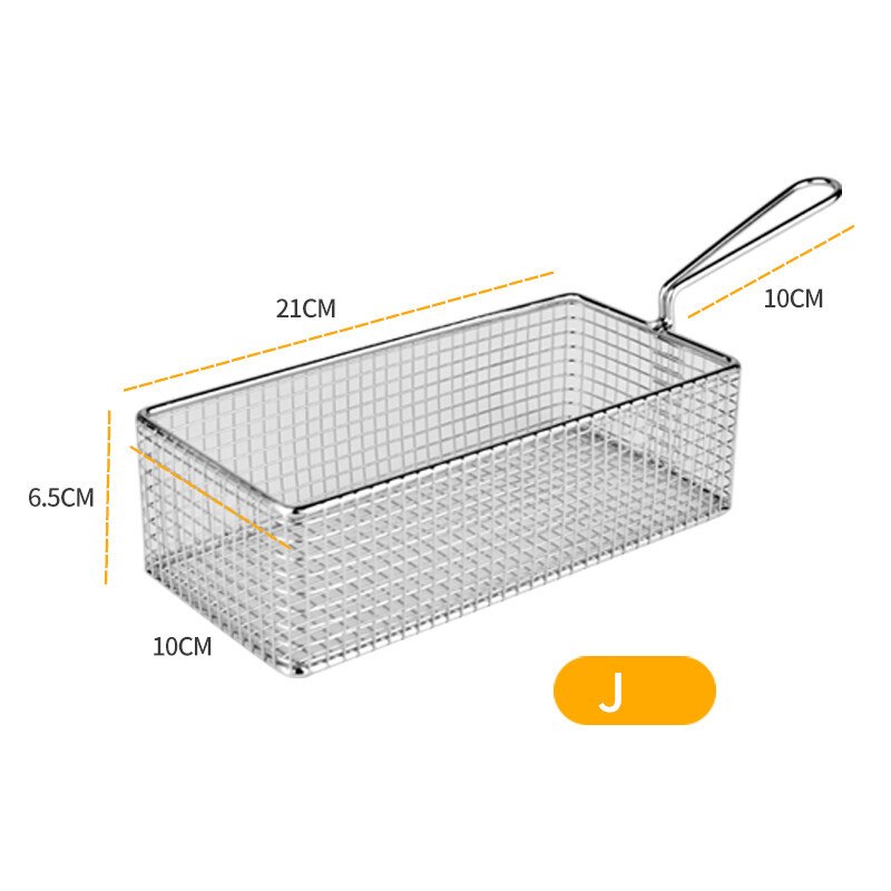 Mini cesta de acero inoxidable para freír pollo frito, cesta de acero inoxidable para patatas fritas, red para aperitivos, herramientas de cocina