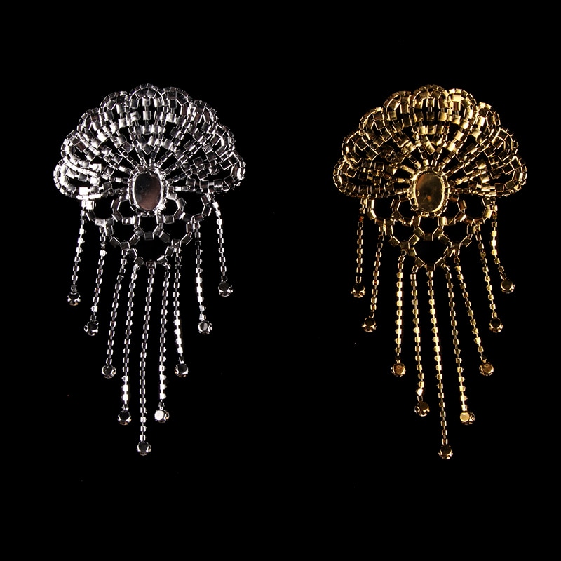 Cusack de aplicación de strass de cristal para vestidos de boda bolsas de ropa sombreros adornos costura DIY artesanía de plata AB oro