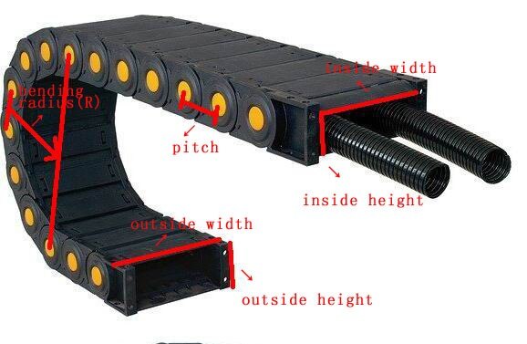 Machine tools Bridge type engineering plastic cable carrier