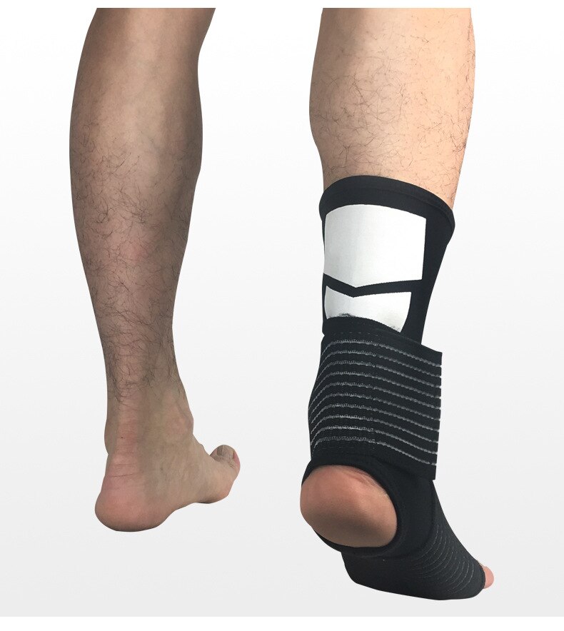 Sport Ankle Support Elastic High Protect Sports Ankle Equipment Safety Running Basketball Ankle Brace Support: Black / M