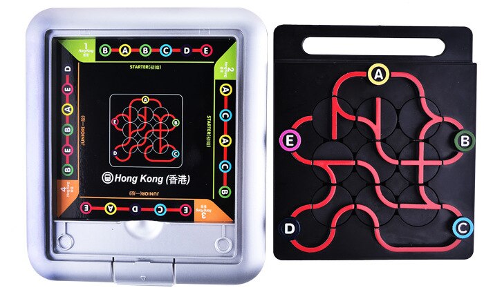 Metro Labyrint 64 niveaus Pass Taak Logic Redeneren Spel Puzzel Speelgoed Intelligentie Labyrint party spel voor kinderen