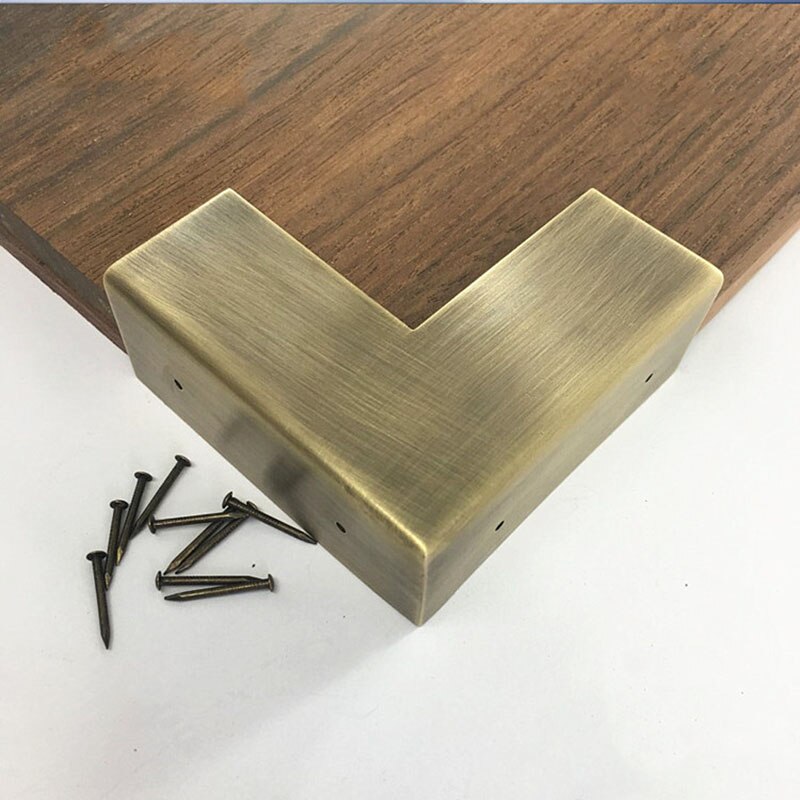 4 pièces/lot laiton coin support Table bord baguage Bronze chaise Case accessoire