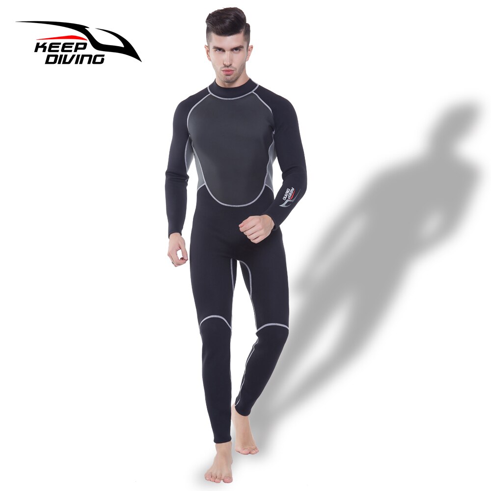 Echt 3 MM Neopreen Wetsuit Een Stuk en Close Body Duikpak voor Mannen Scuba Dive Surfen Snorkelen Onderwatervissers plus Size: 4XL