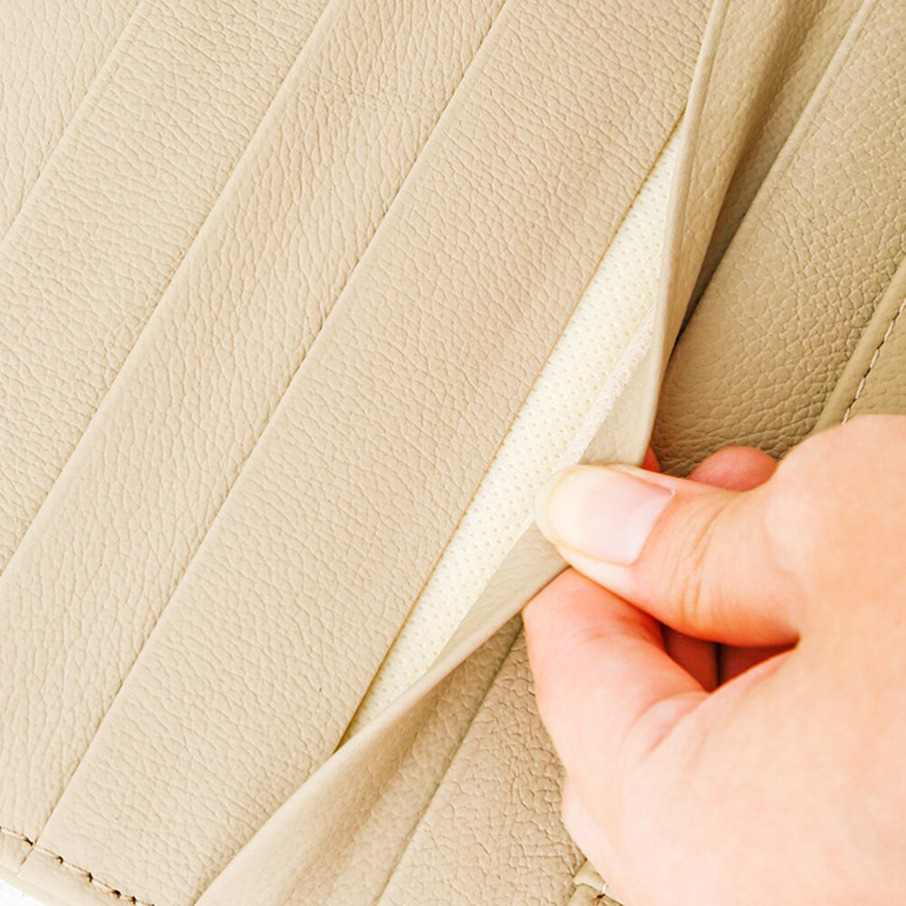 Multifunksjon bil solskjerm cd holder auto solskjerm cd organiser bag kortoppbevaringsveske (beige)