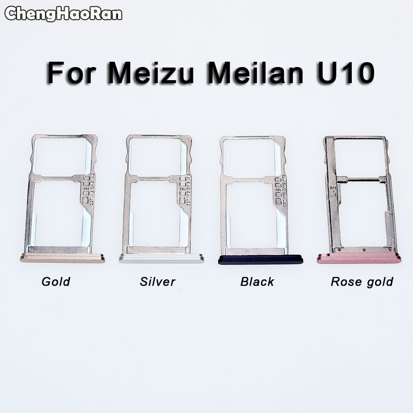 ChengHaoRan SIM Holder Slot Tray For Meizu Meilan U10 U20 Micro SD Slot Sim Card Adapter Replacement Parts