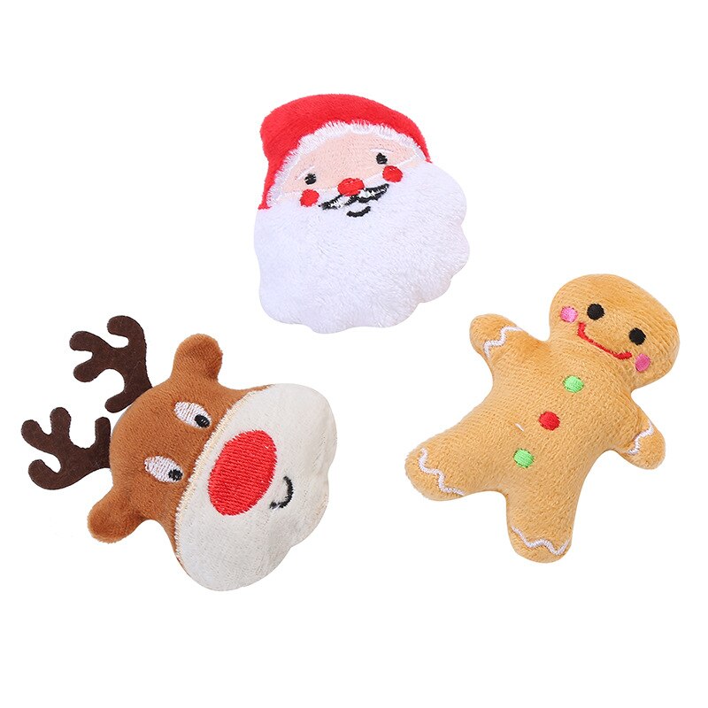 Pet Catnip Christmas Soft Toy Pet Cat Dog Toys Self-excited Play Interesting Bite Soft Toy Cat Bite Fun Decor Toy