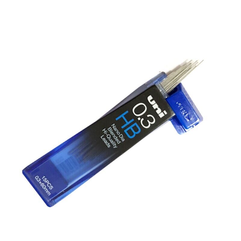 1pcs Japan UNI Mechanical Pencil Lead Core 0.3mm Lead 0.3-202ND Nano Dia Blended Hi Leads Mechanical Pen Refill
