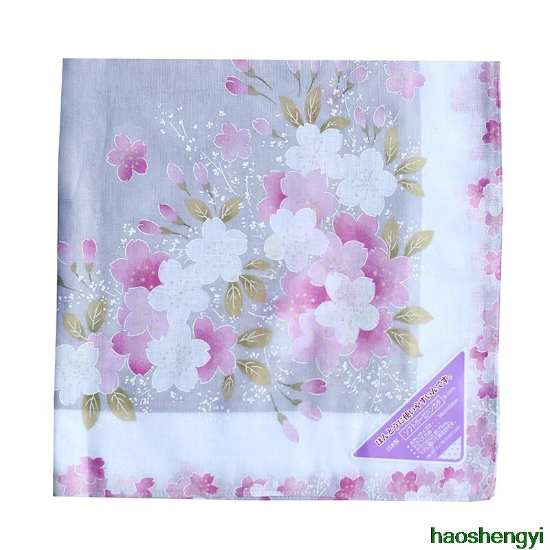 Dunne Dames Vierkante Zakdoek, Japanse Stijl Cherry Zakdoek,