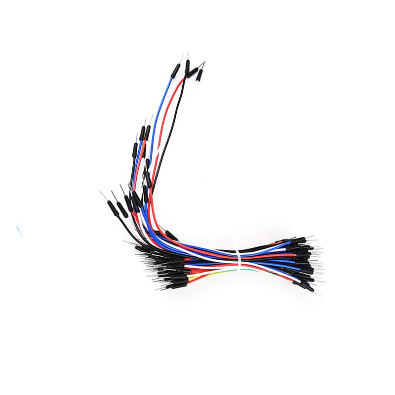 65PCS/LOT Solderless Flexible Breadboard Jumper wires Cables Bread plate line Male to Male Jumper Wirefor Arduino Breadboard
