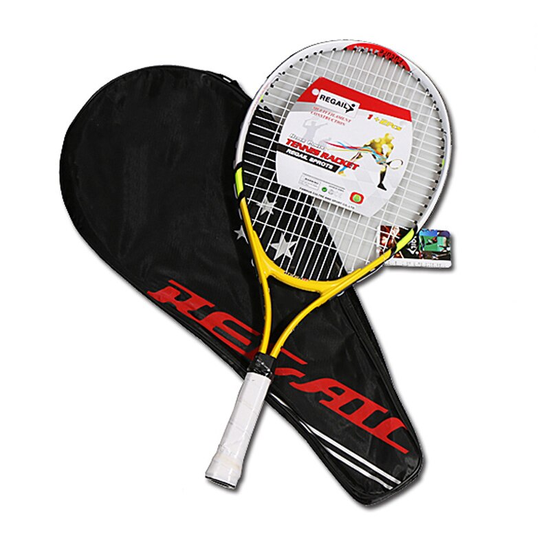 Nieuw Kids Junior Kinderen Sports Racket Aluminium Pu Handvat Tennisracket SD669: Geel