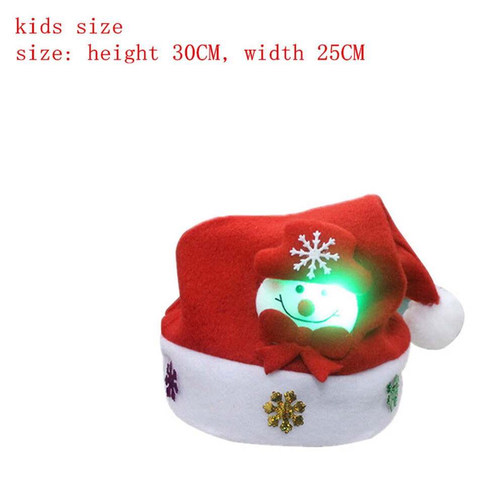 Cosplay Kids Adult LED Kerstmuts Kerstman Rendier Sneeuwpop Xmas Cap bonnet de noel adulte kerstman hoed