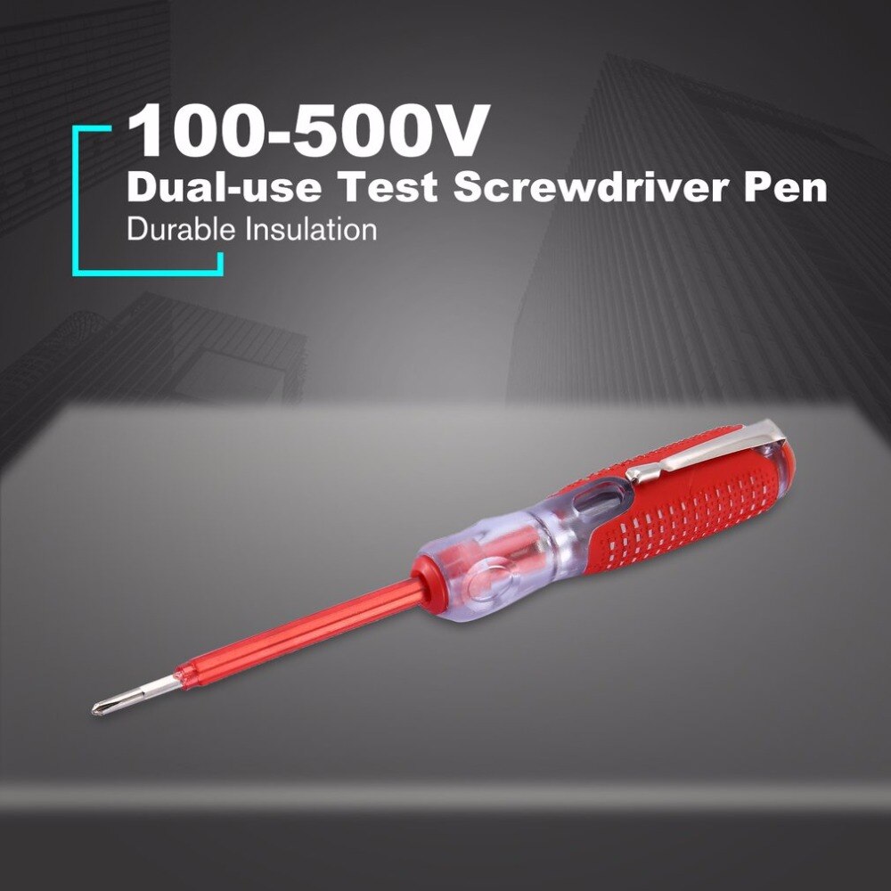 100-500V Dual-use Test Pen Screwdriver Durable Insulation Electrician Home Tool Test Pencil Electric Tester Pen Tool