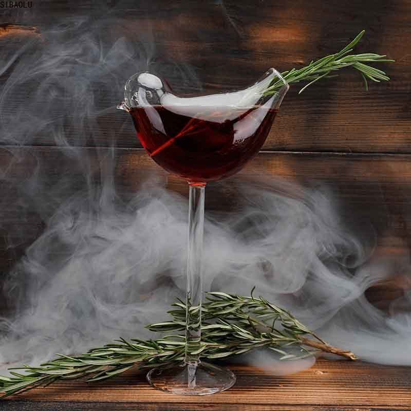 Ins Creatieve Vogel Moleculaire Gerookte Cocktail Glasdrinkbeker Bar Disco Nachtclub Party Diy Versieren Champagne Fluiten Grappige Wijn Cup