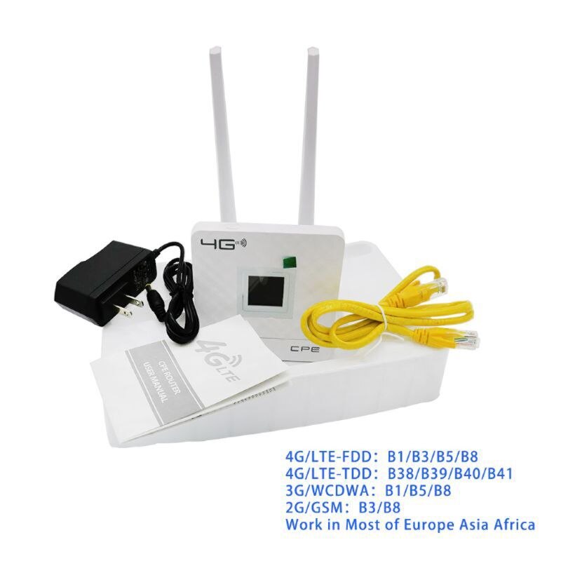 Ulåst 150 mbps 4g lte cpe mobil wifi trådløs router med lan port sim-slot