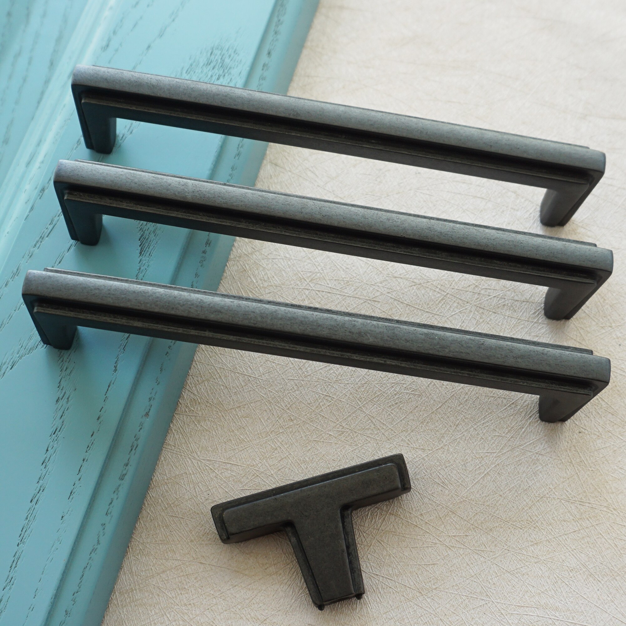 5 "Oude Ijzer Black Metal Schuifladegrepen Knoppen Deur Pull Handle Kast Kledingkast Handvat Furnitur Hardware Decoratie