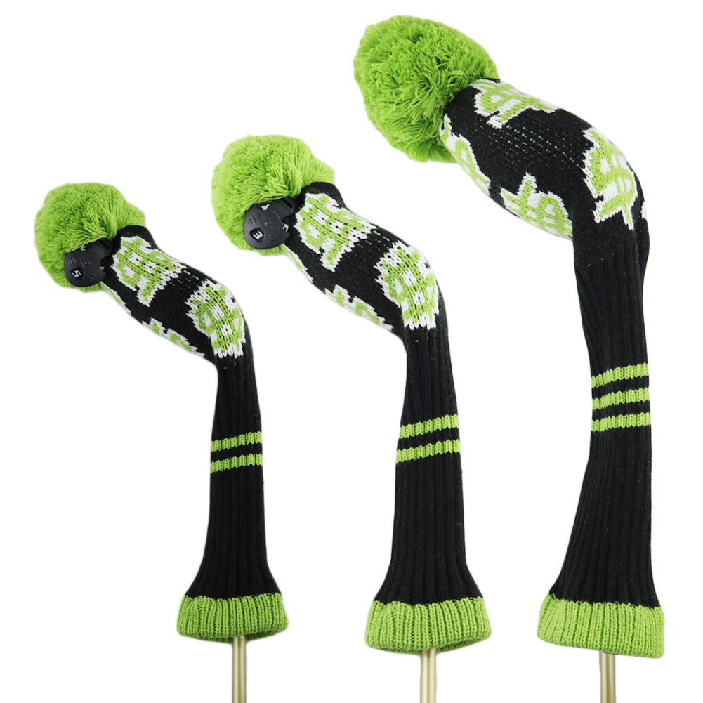 NRC Einkaufen Golf headcovers 3 Teile/satz Gestrickte Fahrer Fahrrinne UT Verein Kopf Abdeckung