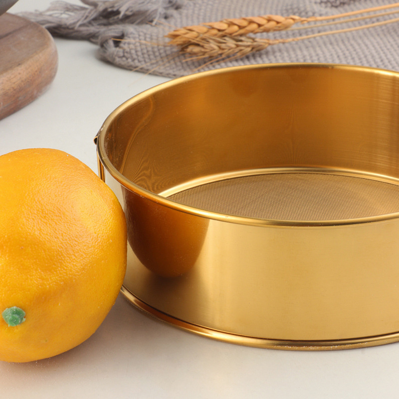 1/2Pcs Cuisine Rond Fine Maille Tamis Filtre À Farine Domestique Tamis à Farine En Acier Inoxydable Filtre à Thé De Cuisson Poudre De Cacao Tamis