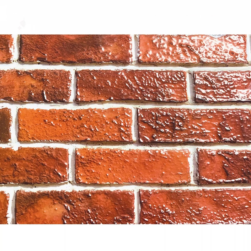 3d stue køkken badeværelse vandtæt wallsticker boligindretning aftagelig vinyl pvc mursten sten selvklæbende tapet