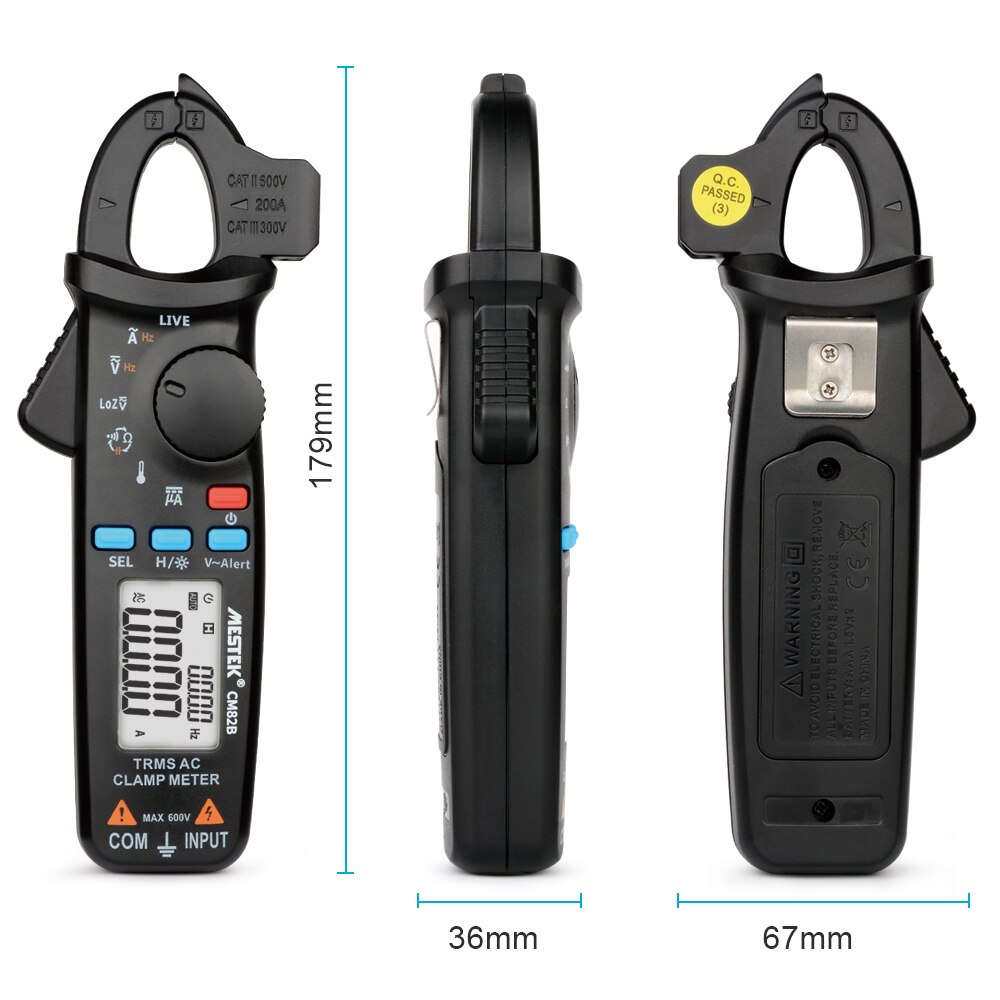 MESTEK CM82A/CM82B/CM82C auto clamp meter pince multimetre AC/DCpinza amperimetrica digital