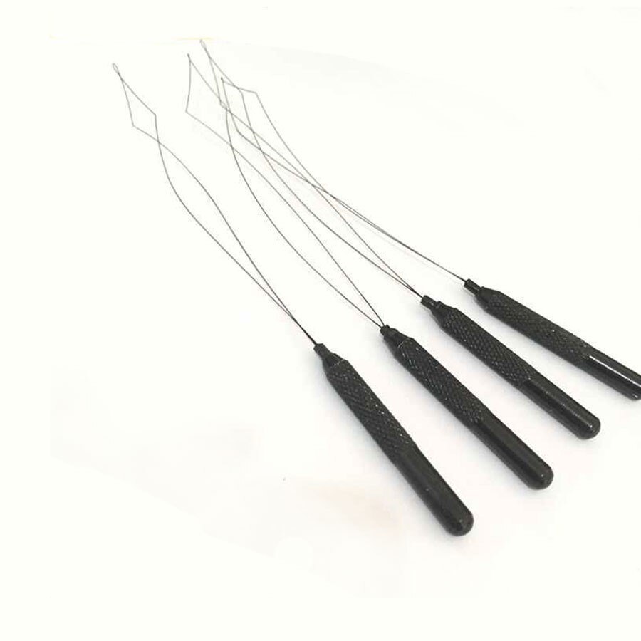 Hair Extension Tools Kits 1 Set Nano Micro Rings Beads + Application Tools LOOP + 2 Hole Hair PLIERS)