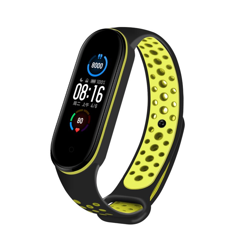 Bracelet for Xiaomi Mi Band 5 Sport Breathable Strap watch Silicone wrist strap For xiaomi mi band 5 bracelet Miband 5 4 3 Strap