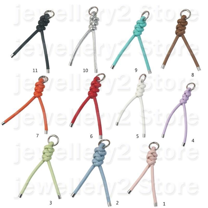 C9GF Trendy Handwoven PU Lederen band Key Ring Weaving Keychain Pendant voor meisjes