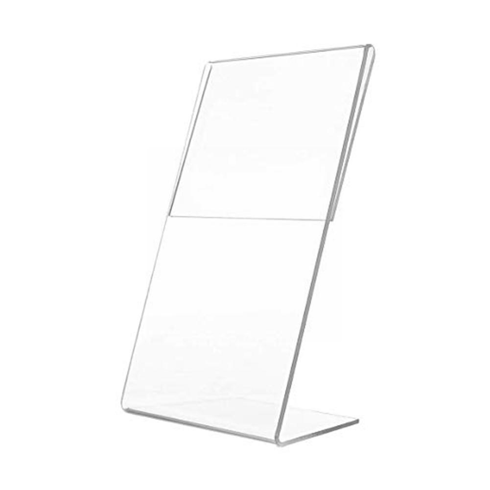 5pcs Acrylic Transparent Card Holder Stand Desk Sign A6 1.3mm Holder Holders Label Card Price Paper Display Frame Stand Lab I6a4